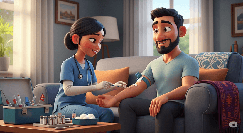 3D illustration of PCOD hormone test